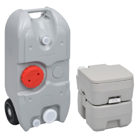 Berkfield Portable Camping Toilet and Water Tank Set