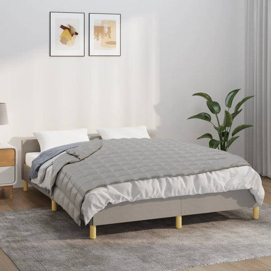 Berkfield Weighted Blanket Grey 135x200 cm Single 10 kg Fabric