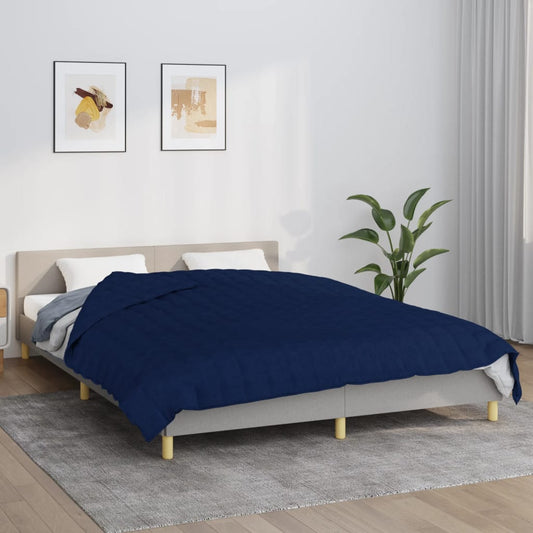 Berkfield Weighted Blanket Blue 220x240 cm King 15 kg Fabric