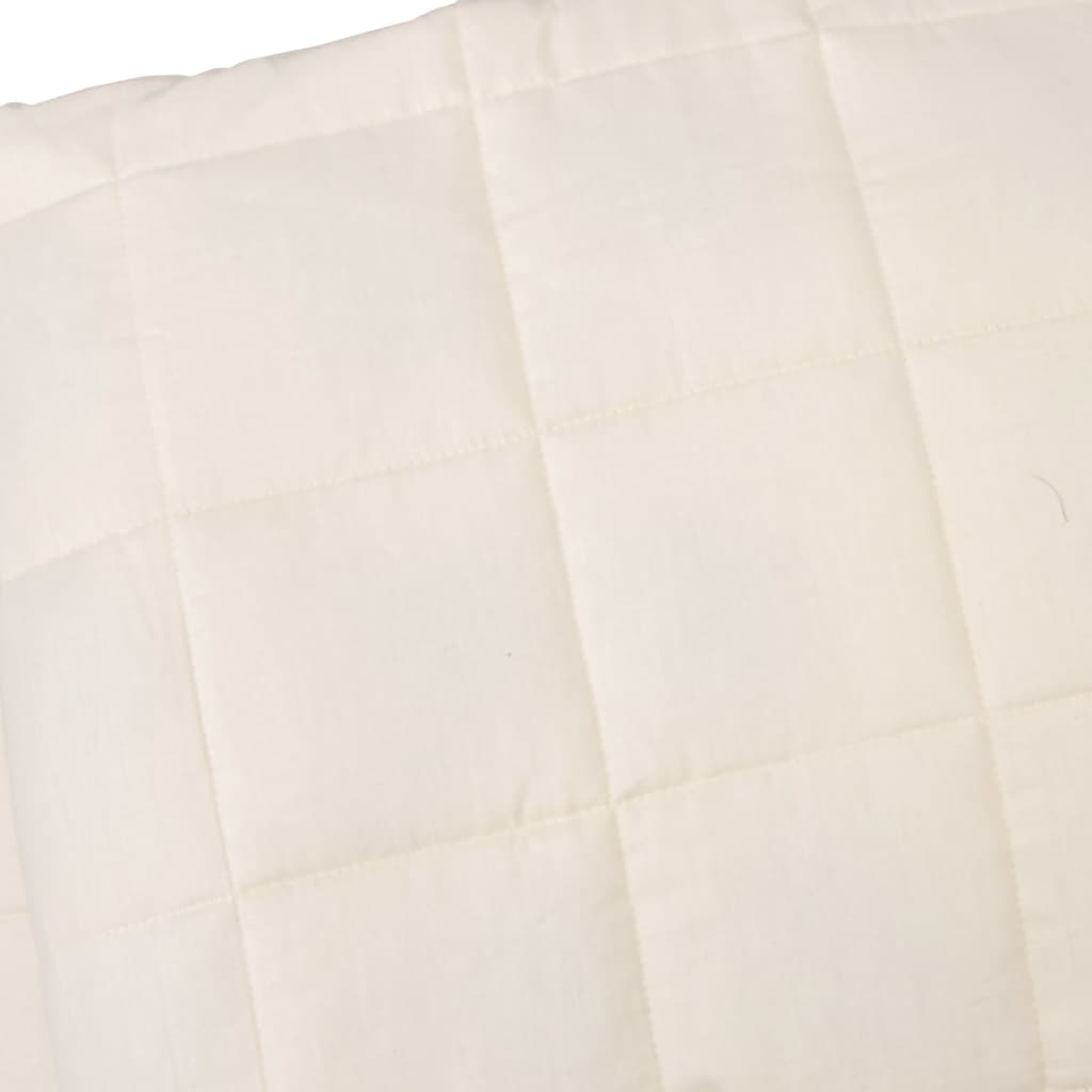 Berkfield Weighted Blanket Light Cream 137x200 cm Single 10 kg Fabric