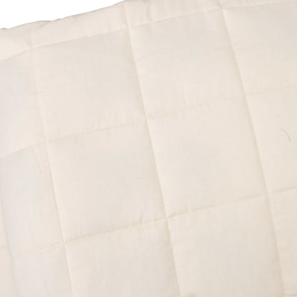 Berkfield Weighted Blanket Light Cream 137x200 cm Single 10 kg Fabric