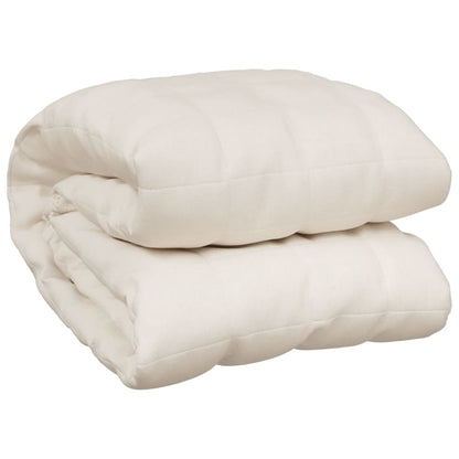 Berkfield Weighted Blanket Light Cream 200x230 cm 9 kg Fabric