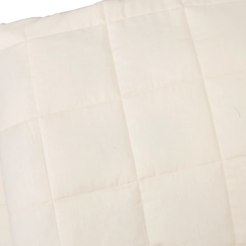 Berkfield Weighted Blanket Light Cream 200x230 cm 9 kg Fabric