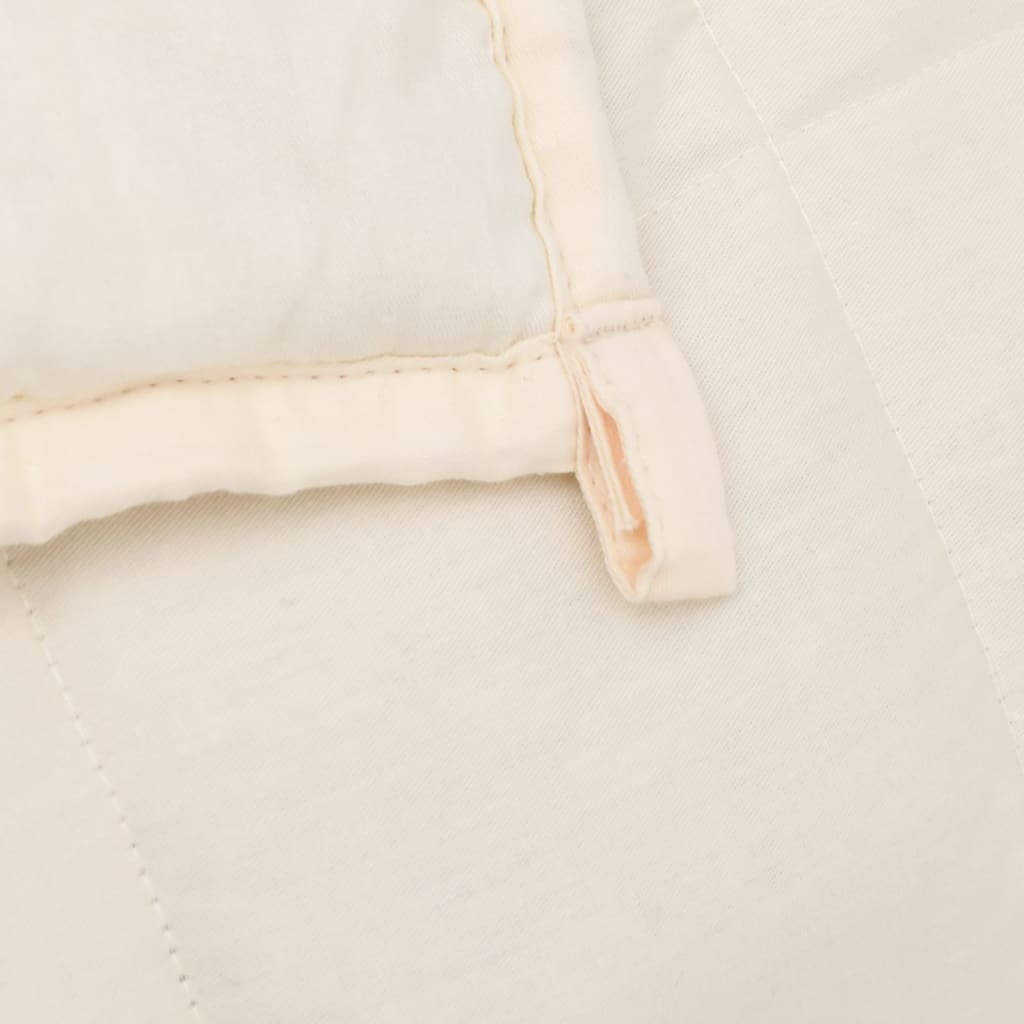 Berkfield Weighted Blanket Light Cream 200x230 cm 9 kg Fabric