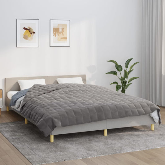 Berkfield Weighted Blanket Grey 220x230 cm King 11 kg Fabric