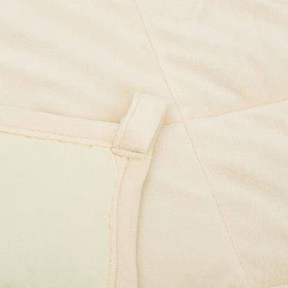 Berkfield Weighted Blanket Light Cream 140x200 cm Single 6 kg Fabric