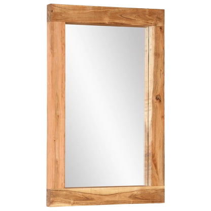 Berkfield Mirror 70x50 cm Solid Wood Acacia and Glass