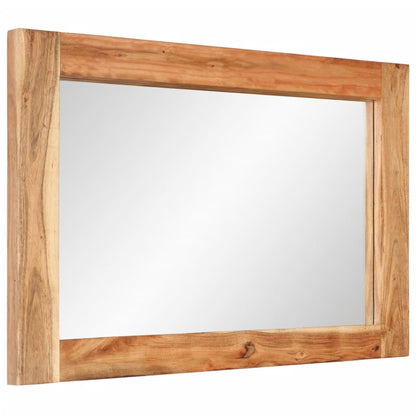 Berkfield Mirror 70x50 cm Solid Wood Acacia and Glass
