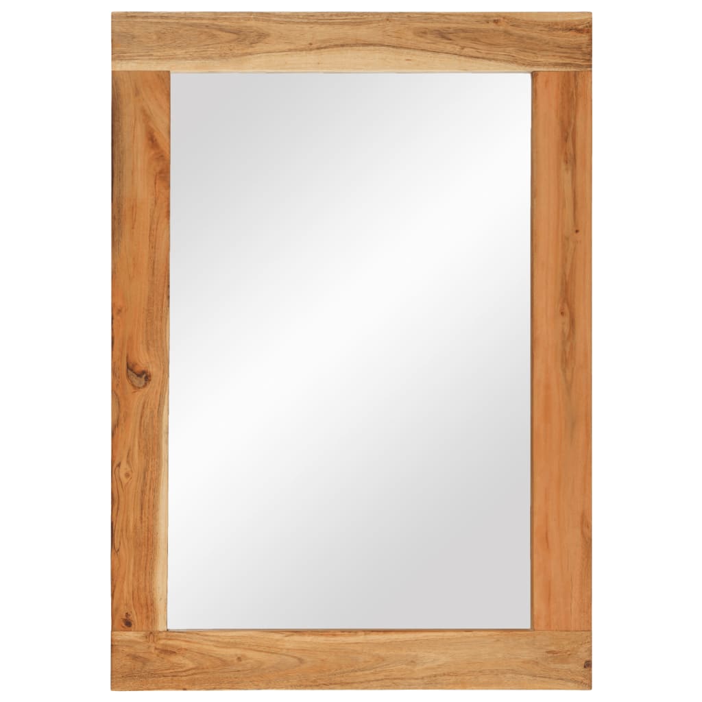 Berkfield Mirror 70x50 cm Solid Wood Acacia and Glass