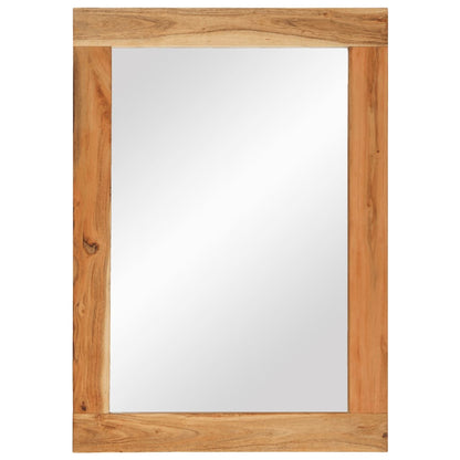 Berkfield Mirror 70x50 cm Solid Wood Acacia and Glass