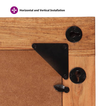 Berkfield Mirror 70x50 cm Solid Wood Acacia and Glass