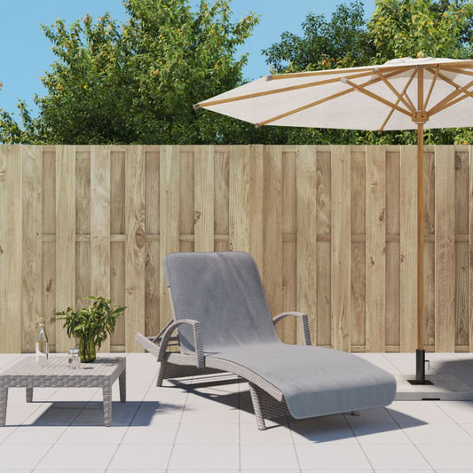 Berkfield Beach Towels 2 pcs Grey 75x200 cm Fabric 400 GSM