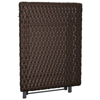 Berkfield Folding Table Brown 45x35x32 cm Poly Rattan