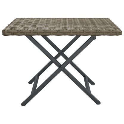 Berkfield Folding Table Grey 45x35x32 cm Poly Rattan