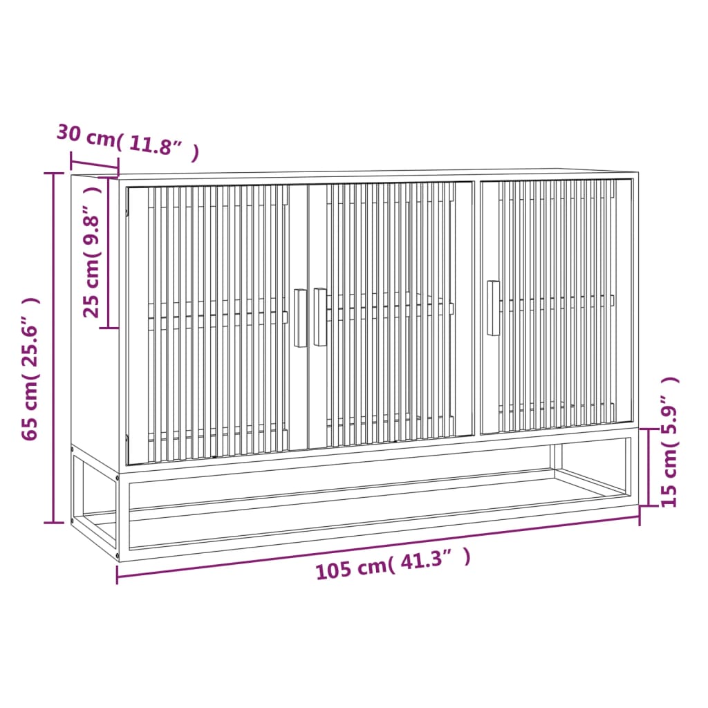 Berkfield Sideboard White 105x30x65 cm Engineered Wood