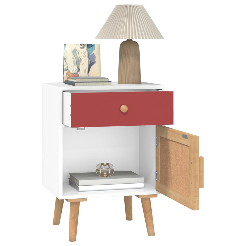 Berkfield Bedside Cabinet White 40x30x55 cm Engineered Wood