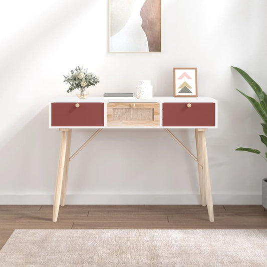 Berkfield Console Table with Drawers 105x30x75 cm Engineered Wood