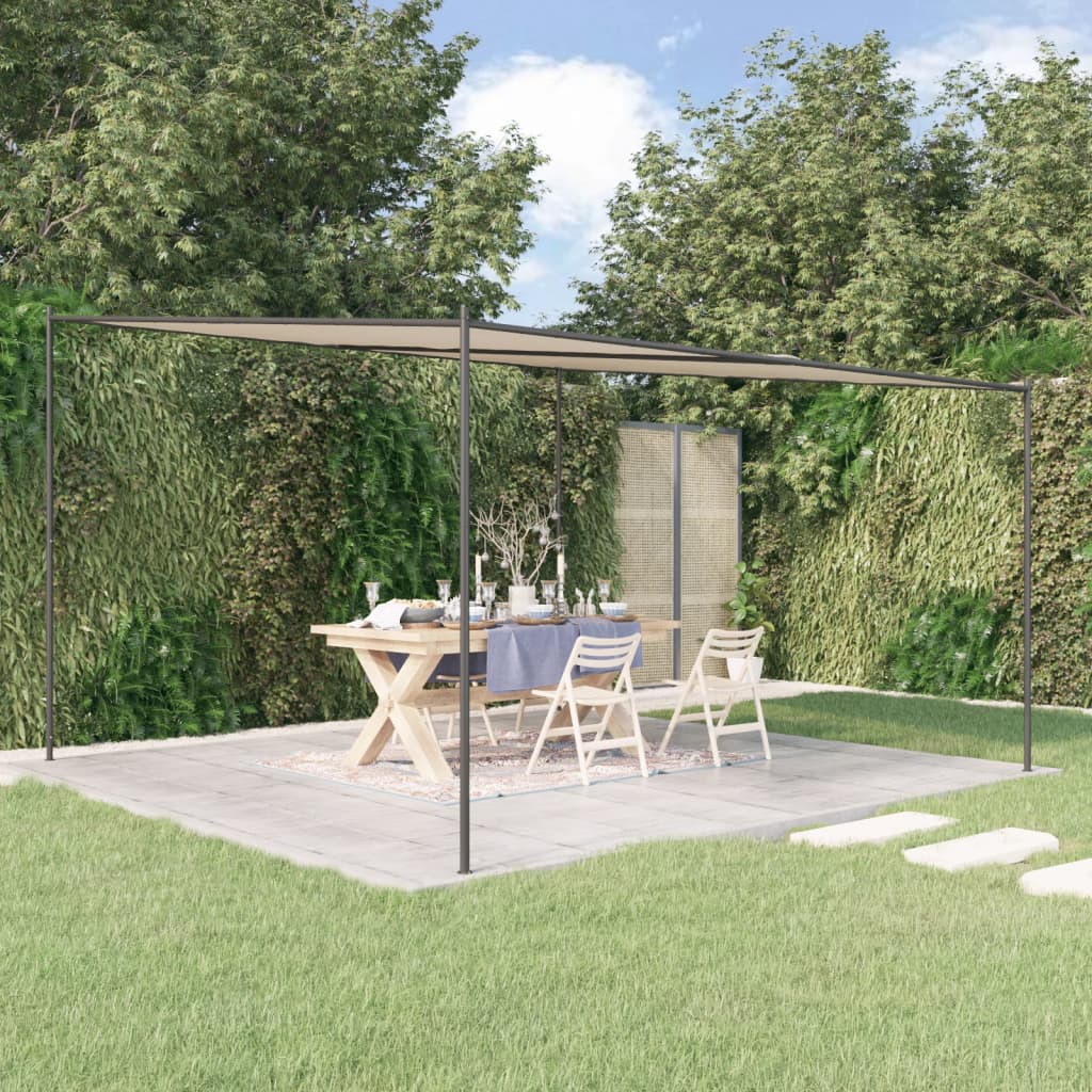 Berkfield Gazebo Beige 4x4 m 180 g/m�__ Fabric and Steel