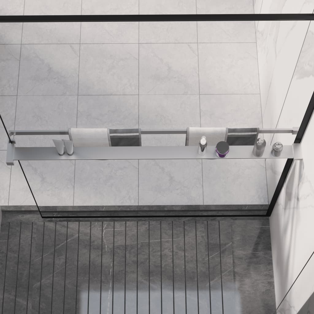 Berkfield Shower Shelf for Walk-in Shower Wall Chrome 115 cm Aluminium