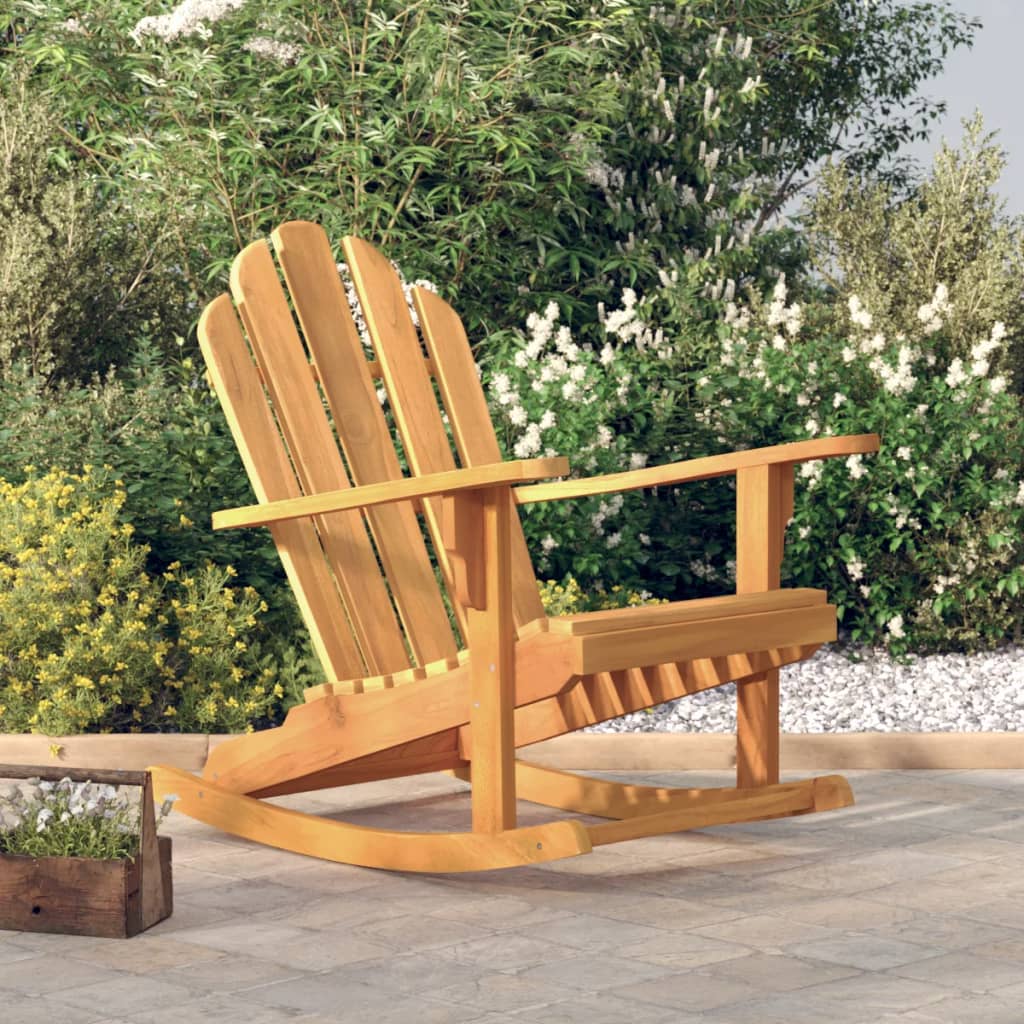 Berkfield Garden Adirondack Rocking Chair 79x100x103 cm Solid Wood Teak