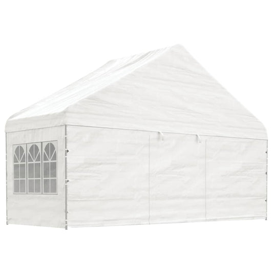 Berkfield Gazebo with Roof White 5.88x2.23x3.75 m Polyethylene