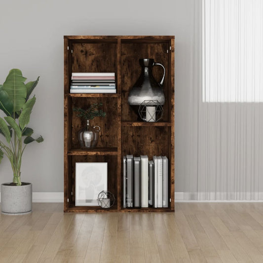Berkfield Book Cabinet/Sideboard Smoked Oak 50x25x80 cm Engineered Wood