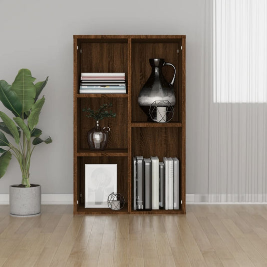 Berkfield Book Cabinet/Sideboard Brown Oak 50x25x80 cm Engineered Wood