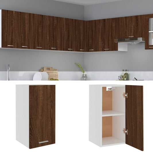 Berkfield Hanging Cabinet Brown Oak 29.5x31x60 cm Engineered Wood