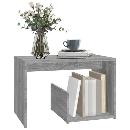 Berkfield Side Table Grey Sonoma 59x36x38 cm Engineered Wood