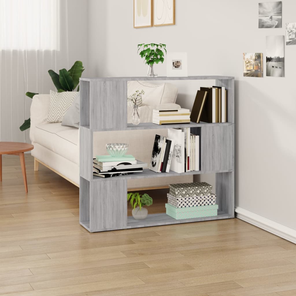 Berkfield Book Cabinet/Room Divider Grey Sonoma 100x24x94 cm