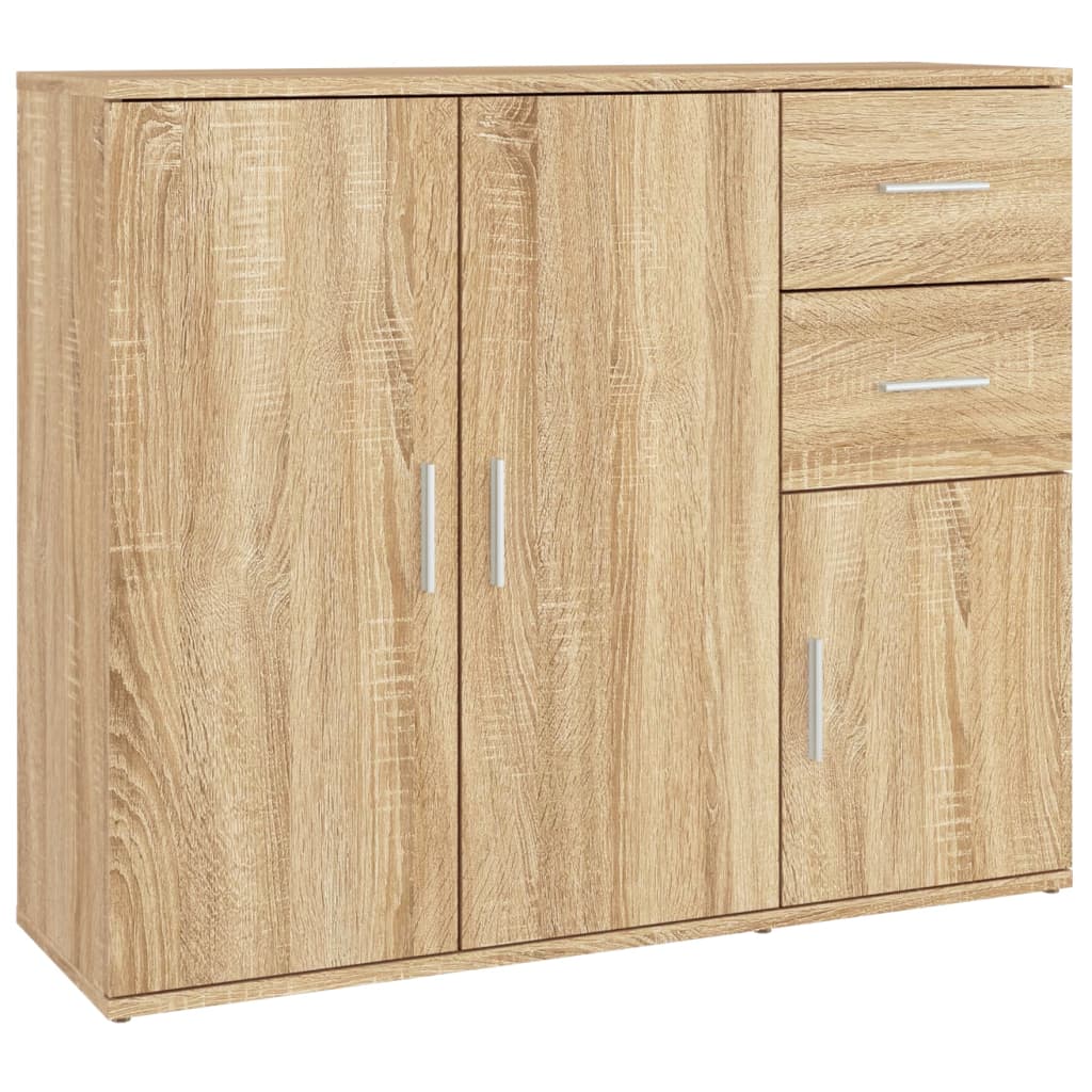 Berkfield Sideboard Sonoma Oak 91x29.5x75 cm Engineered Wood