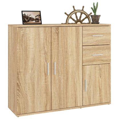Berkfield Sideboard Sonoma Oak 91x29.5x75 cm Engineered Wood