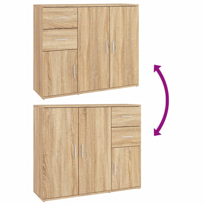 Berkfield Sideboard Sonoma Oak 91x29.5x75 cm Engineered Wood