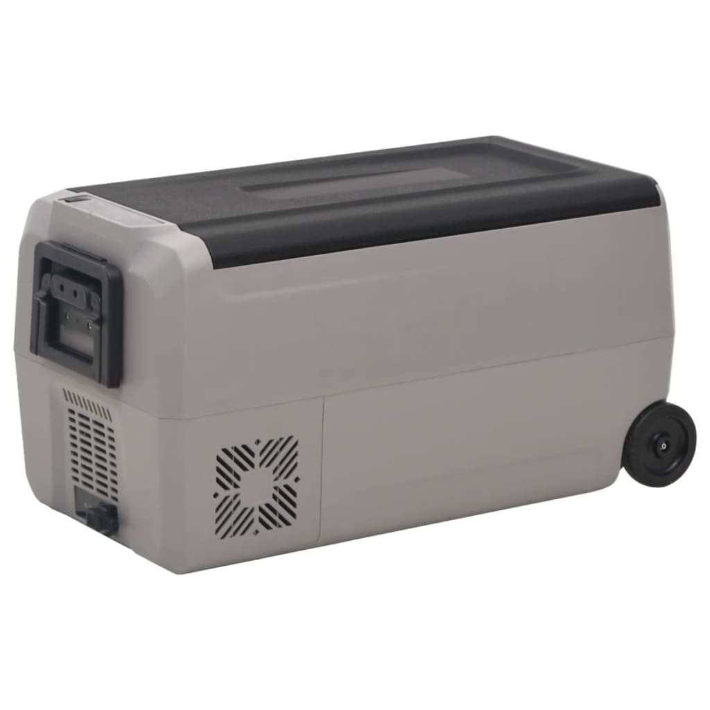 Berkfield Cool Box with Wheel and Handle Black&Grey 50 L PP&PE