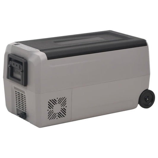 Berkfield Cool Box with Wheel and Handle Black&Grey 50 L PP&PE