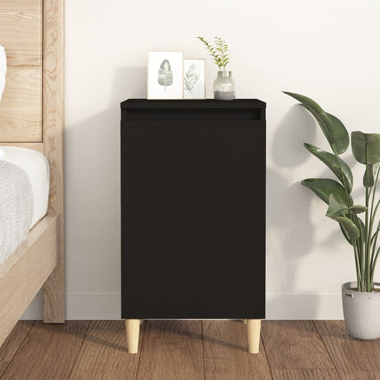 Berkfield Bedside Cabinet Black 40x35x70 cm Engineered Wood