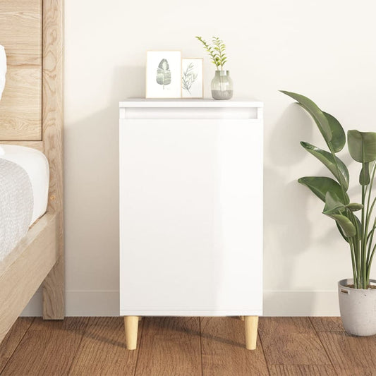 Berkfield Bedside Cabinet High Gloss White 40x35x70 cm Engineered Wood