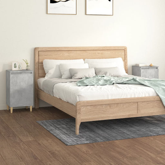 Berkfield Bedside Cabinets 2 pcs Concrete Grey 40x35x70 cm Engineered Wood