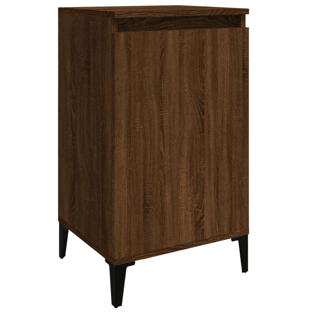Berkfield Bedside Cabinet Brown Oak 40x35x70 cm Engineered Wood