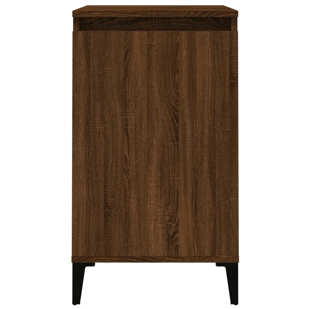 Berkfield Bedside Cabinet Brown Oak 40x35x70 cm Engineered Wood