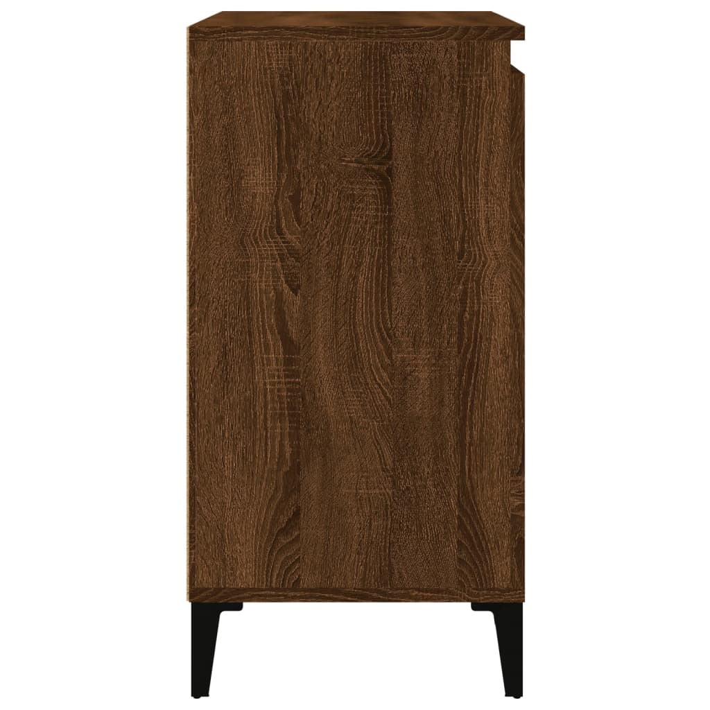 Berkfield Bedside Cabinet Brown Oak 40x35x70 cm Engineered Wood