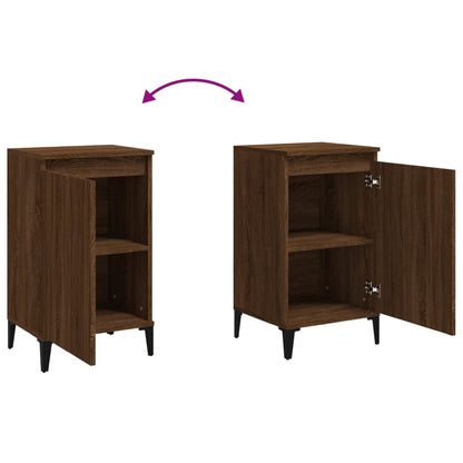 Berkfield Bedside Cabinet Brown Oak 40x35x70 cm Engineered Wood