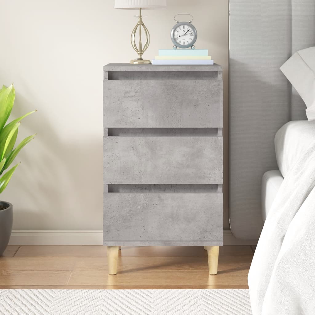 Berkfield Bedside Cabinet Concrete Grey 40x35x70 cm Engineered Wood