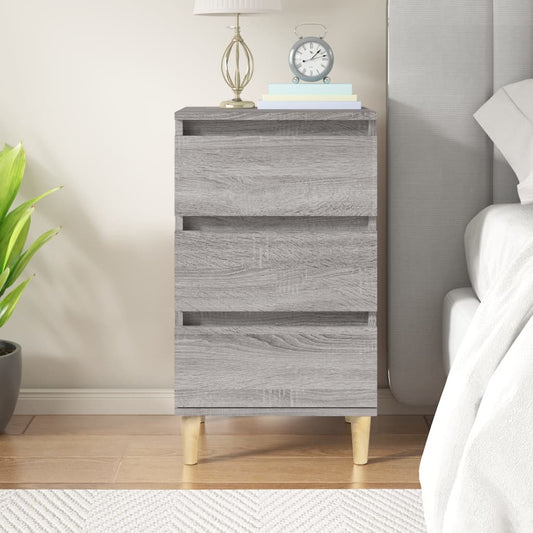 Berkfield Bedside Cabinet Grey Sonoma 40x35x70 cm Engineered Wood