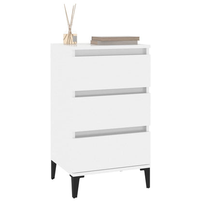 Berkfield Bedside Cabinet High Gloss White 40x35x70 cm Engineered Wood