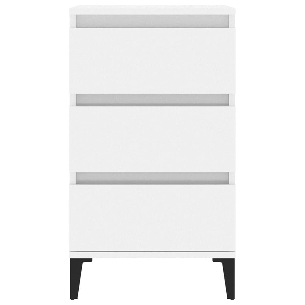 Berkfield Bedside Cabinet High Gloss White 40x35x70 cm Engineered Wood