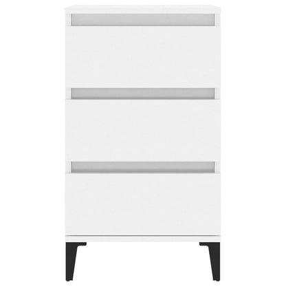 Berkfield Bedside Cabinet High Gloss White 40x35x70 cm Engineered Wood