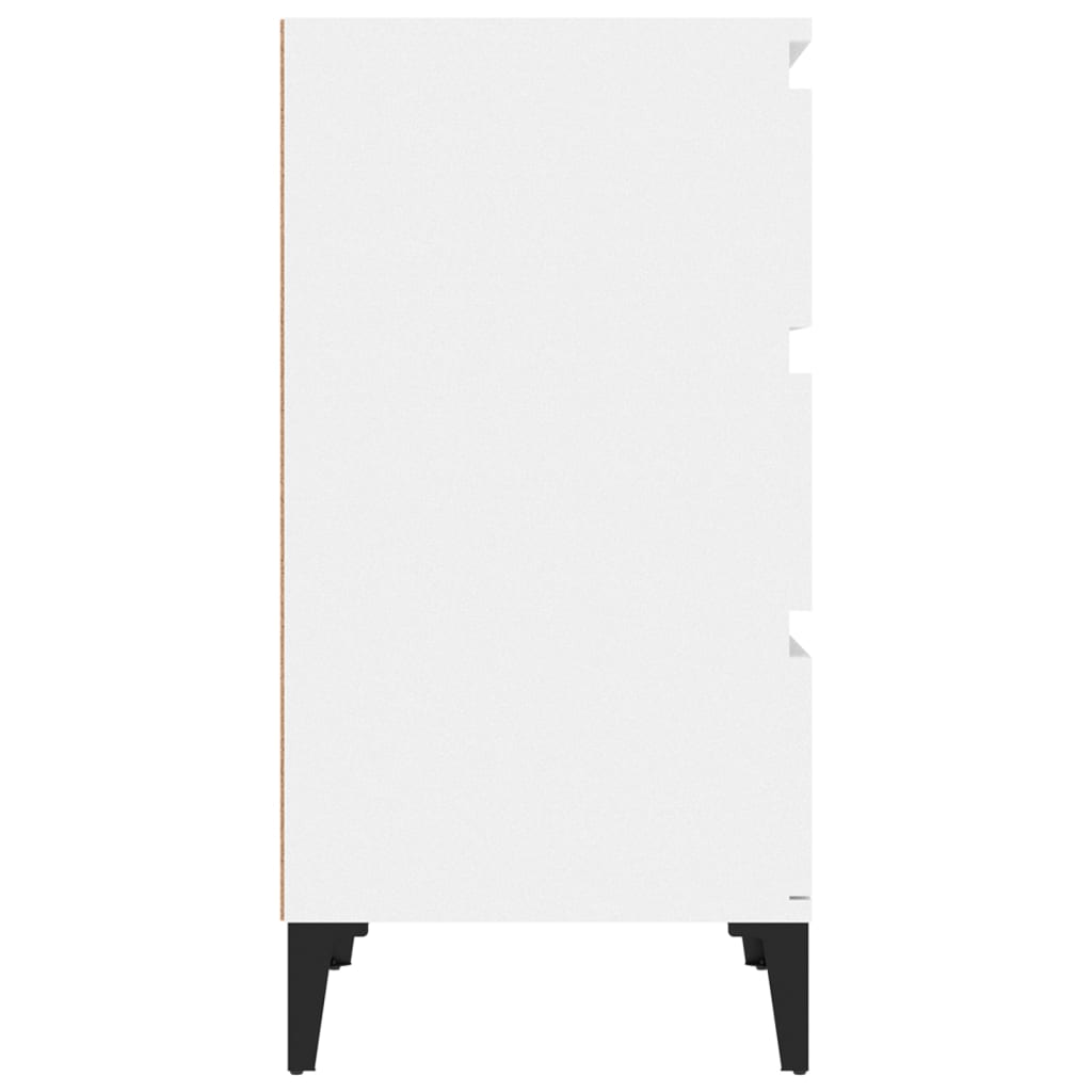 Berkfield Bedside Cabinet High Gloss White 40x35x70 cm Engineered Wood