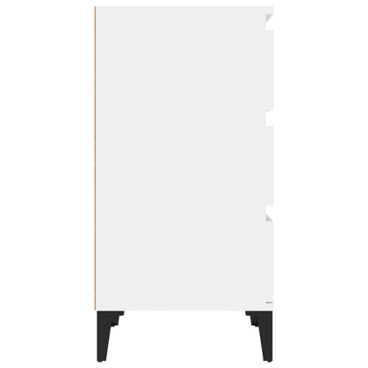Berkfield Bedside Cabinet High Gloss White 40x35x70 cm Engineered Wood