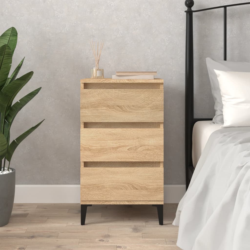 Berkfield Bedside Cabinet Sonoma Oak 40x35x70 cm Engineered Wood